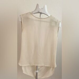 Elegant Cream Sleeveless Top